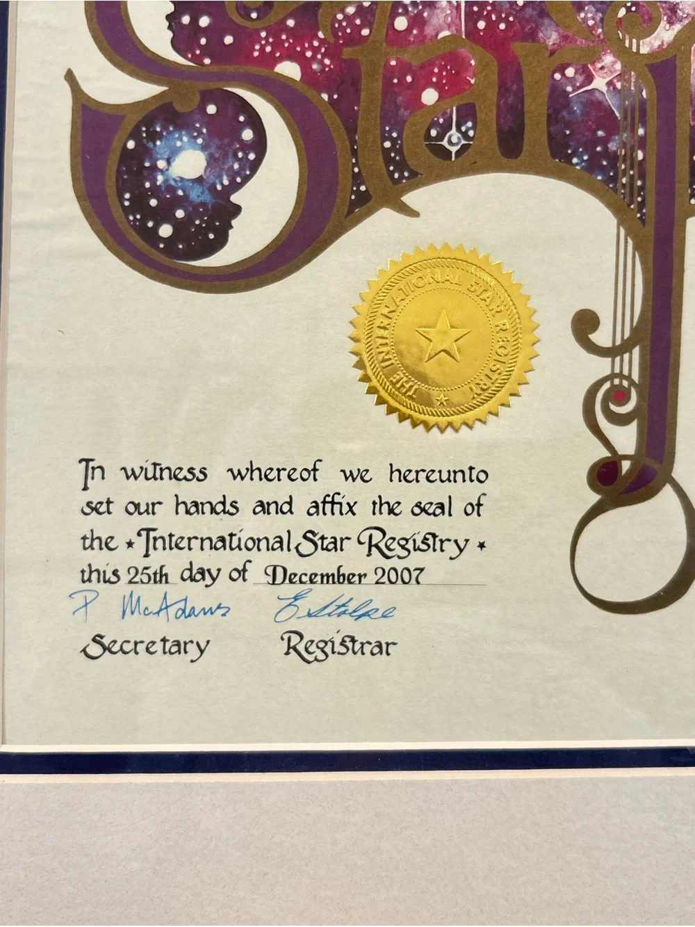 Framed Wall Art in Purple and Gold
